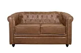 Кожаный диван лофт Karo Brown leather 2S №0 в Санкт-Петербурге