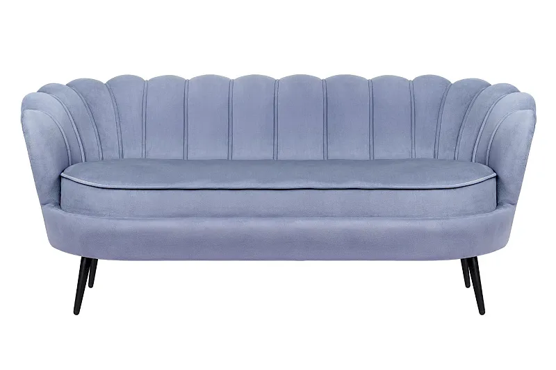 Диван ракушка для гостиниц Pearl Triple Blue на черных ножках в Санкт-Петербурге Диван ракушка для гостиниц Pearl Triple Blue на черных ножках