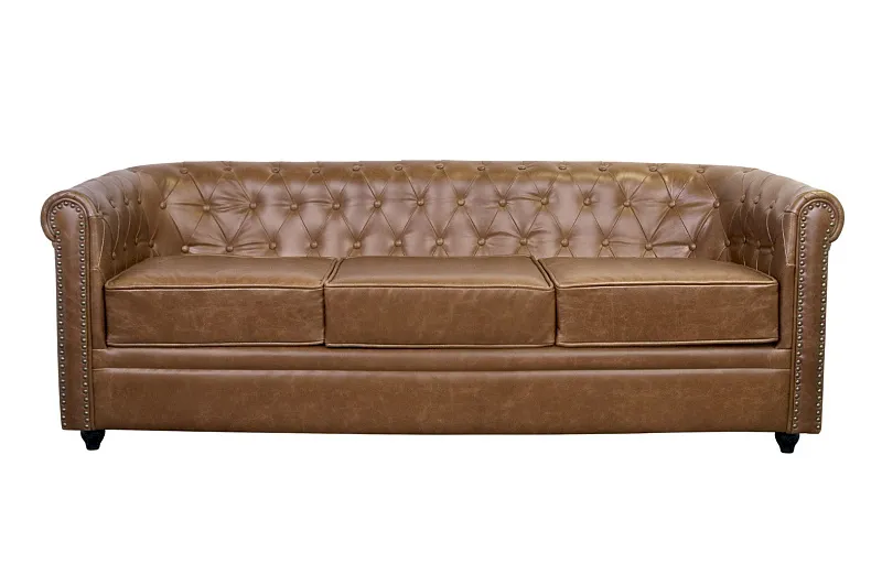 Кожаный диван лофт Karo Brown leather 3S в Санкт-Петербурге Кожаный диван лофт Karo Brown leather 3S