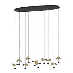 заказать 390342 Люстра диммируемая DRACERA, 10X2,3W (LED), 3000K, 2800lm, L1120, B330, H1500, сталь, черный/сталь, черный, золотой в Санкт-Петербурге