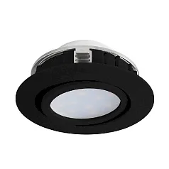 красивые 900748 Встраиваемый светильник диммируемый PINEDA, 5,5W (LED), 3000K, ?84, пластик, черный в интернет-магазине в Санкт-Петербурге