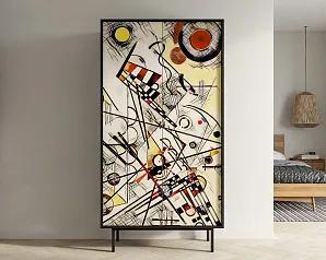 Шкаф двухдверный "Эмерсон (Emerson)" by Kandinsky арт EM091/Print_01 на заказ в интернет-магазине в Санкт-Петербурге