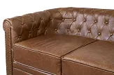 Кожаный диван лофт Karo Brown leather 2S №5 в Санкт-Петербурге