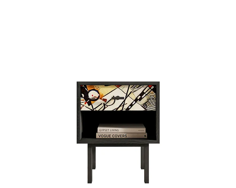 Тумбочка с верхним ящиком "Эмерсон (Emerson)" by Kandinsky арт EM11/Print_01 в Санкт-Петербурге Тумбочка с верхним ящиком "Эмерсон (Emerson)" by Kandinsky арт EM11/Print_01