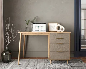 купить Стол рабочий "Лайн (Line)" одной тумбой R23/beige в интернет-магазине в Санкт-Петербурге