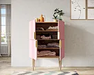 Малый комод с четырьмя дверками на высоких ножках "Лайн (Line)" LN13/GR1/pink №1