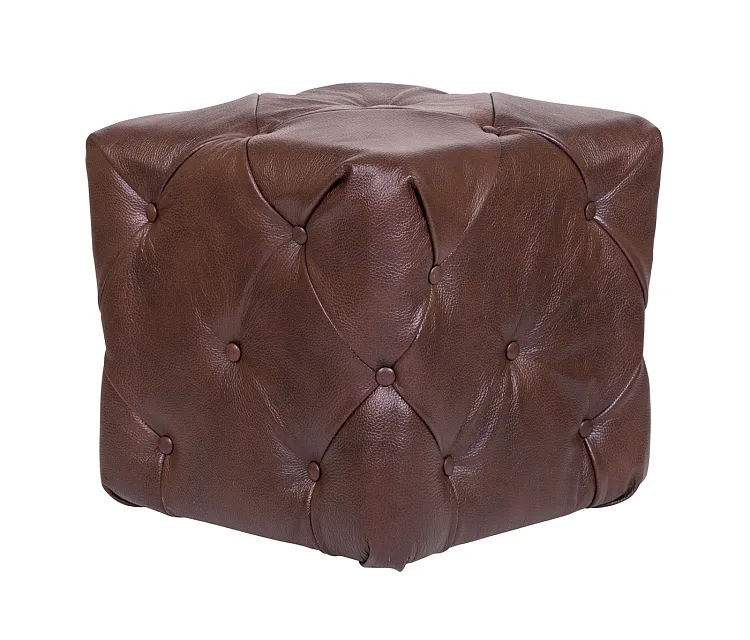 Дизайнерский пуф Amrit Brown Leather