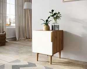 купить красивые Тумбочка с дверкой "Лайн (Line)" LN08/GR1/beige в Санкт-Петербурге