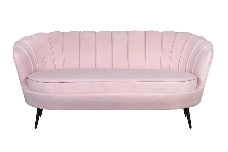 Дизайнерский диван Pearl Triple Pink на черных ножках в Санкт-Петербурге Дизайнерский диван Pearl Triple Pink на черных ножках