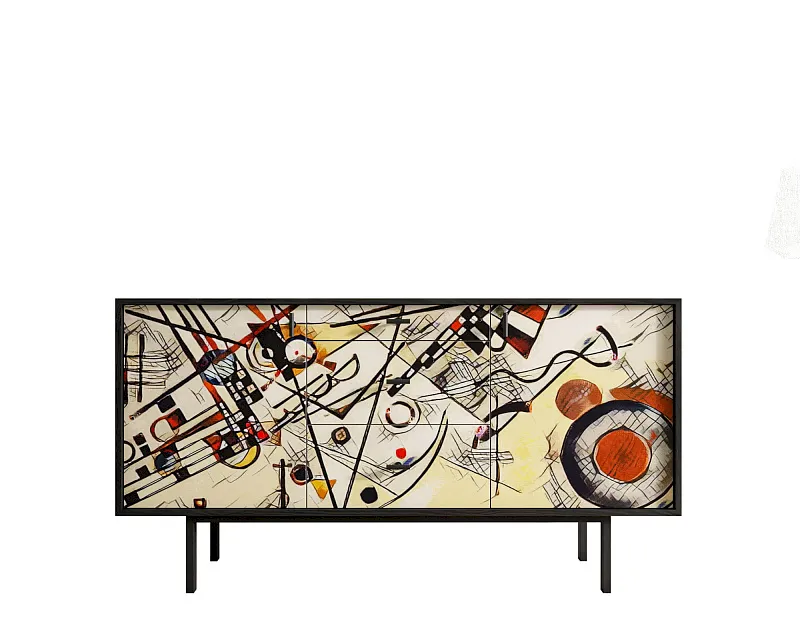 Комод две дверки и три ящика "Эмерсон (Emerson)" by Kandinsky арт EM08/Print_01 в Санкт-Петербурге Комод две дверки и три ящика "Эмерсон (Emerson)" by Kandinsky арт EM08/Print_01