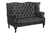 Кожаный дизайнерский диван лофт Royal Sofa Black №1 в Санкт-Петербурге