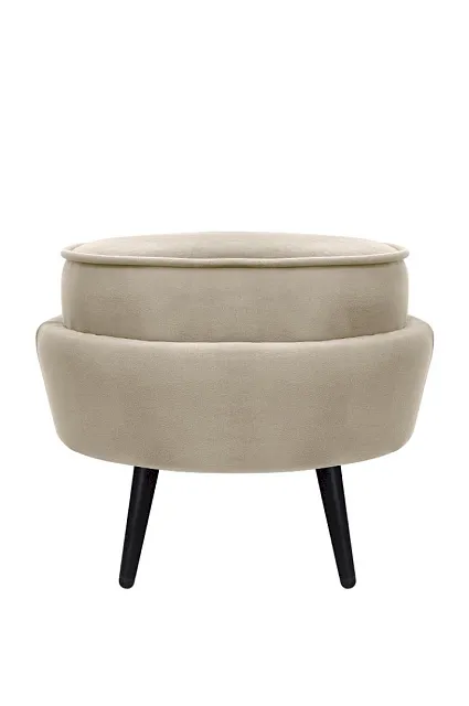 Пуф Pearl Adorn Taupe на черных ножках в Санкт-Петербурге Пуф Pearl Adorn Taupe на черных ножках
