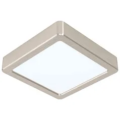 купить 99252 Светодиодный накладной светильник FUEVA 5, 10,5W (LED), 160х160, H28, 1350lm, 4000K, сталь, нике в Санкт-Петербурге
