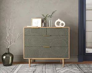 Комод с четыремя ящиками "Лайн (Line)" R22/browngrey на заказ в интернет-магазине в Санкт-Петербурге