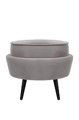 Пуф Pearl Adorn Grey на черных ножках в Санкт-Петербурге