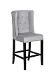 Дизайнерский полубарный стул Skipton Average Grey Velvet №1 в Санкт-Петербурге