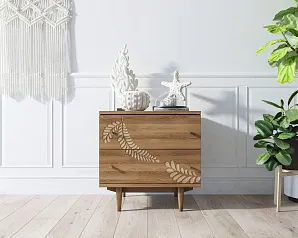 купить стильные Комод "Boho" 2 ящика с растением арт BH05 в Санкт-Петербурге