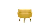 Кресло с пуфом ракушка Pearl Yellow №6 в Санкт-Петербурге