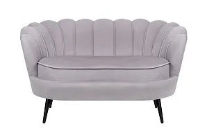 купить стильный Диван ракушка Pearl Double Grey на черных ножках в Санкт-Петербурге