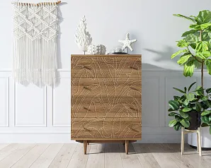 стильные Комод "Boho" на 4 ящика джангл арт BH10 в Санкт-Петербурге