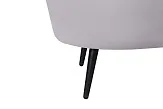 Низкое кресло ракушка Pearl Grey на черных ножках №6
