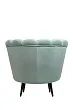 Низкое кресло ракушка Pearl Green на черных ножках №3