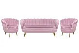 Комплект кресел и дивана ракушка Pearl Triple Pink №0