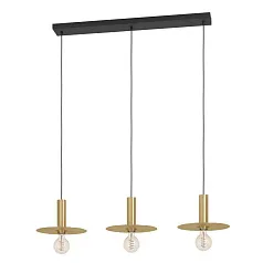 купить стильные 900732 Люстра ESCANDELL, 3X40W (E27), L950, B250, H1100, сталь, черный, матовая латунь в интернет-магазине в Санкт-Петербурге
