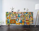 Комод "Бербер (Berber)" с двумя дверками и ящиками принт 1 арт BB17/Print_01 №4
