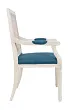 Мягкий стул с подлокотниками Wilton White №1