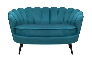Диван ракушка Pearl Double Marine Velvet на черных ножках в интернет-магазине в Санкт-Петербурге
