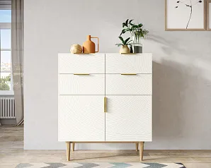 Большой комод с четырьмя ящиками и дверками "Лайн (Line)" LN17/GR1/beige в интернет-магазине в Санкт-Петербурге
