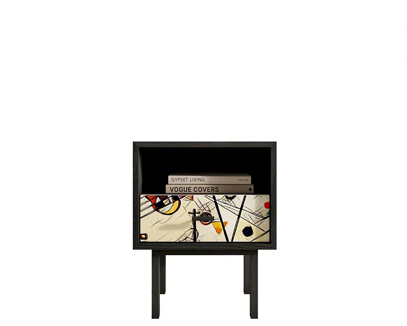 Тумбочка с нижним ящиком "Эмерсон (Emerson)" by Kandinsky арт EM17/Print_01 в Санкт-Петербурге Тумбочка с нижним ящиком "Эмерсон (Emerson)" by Kandinsky арт EM17/Print_01
