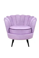 фото Низкое кресло ракушка Pearl Purple на черных ножках в Санкт-Петербурге