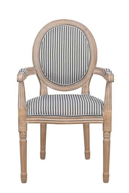 Мягкий стул с подлокотниками Volker Arm Black Pinstripe в Санкт-Петербурге