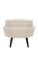фото Пуф Pearl Adorn Beige на черных ножках в Санкт-Петербурге