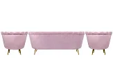 Комплект кресел и дивана ракушка Pearl Triple Pink №2