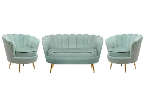 красивый Комплект кресел и дивана ракушка Pearl Double Green на заказ в Санкт-Петербурге