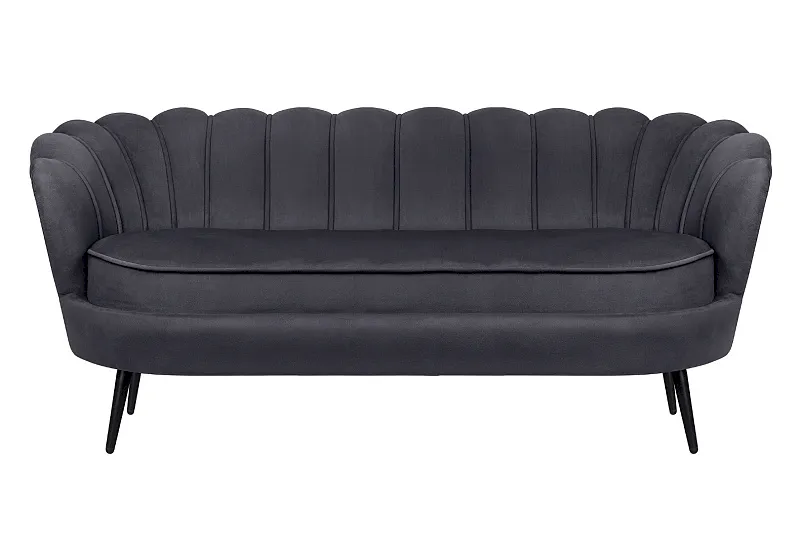 Диван ракушка для гостиниц Pearl Triple Black на черных ножках в Санкт-Петербурге Диван ракушка для гостиниц Pearl Triple Black на черных ножках