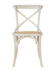 Стул ретро Cross Back White Brush в интерьере в Санкт-Петербурге