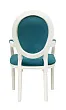 Мягкий стул с подлокотниками Volker Arm Blue and White №2 в Санкт-Петербурге