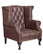 Каминное кожаное кресло Royal Brown №1 в Санкт-Петербурге