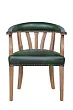 Мягкий стул с подлокотниками Tanner Green Leather №0 в Санкт-Петербурге