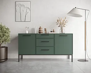 красивый Комод две дверки и три ящика "Николь (Nicole)" арт NEM08G в Санкт-Петербурге