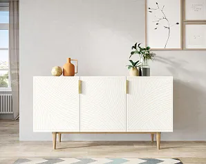 купить красивый Комод с тремя дверками "Лайн (Line)" LN02/GR1/beige в Санкт-Петербурге