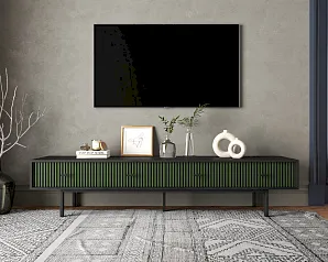 купить красивый Комод с четырьмя ящиками под TV "Эмерсон (Emerson)" арт EM06/green/L в Санкт-Петербурге