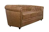 Кожаный диван лофт Karo Brown leather 3S №1 в Санкт-Петербурге