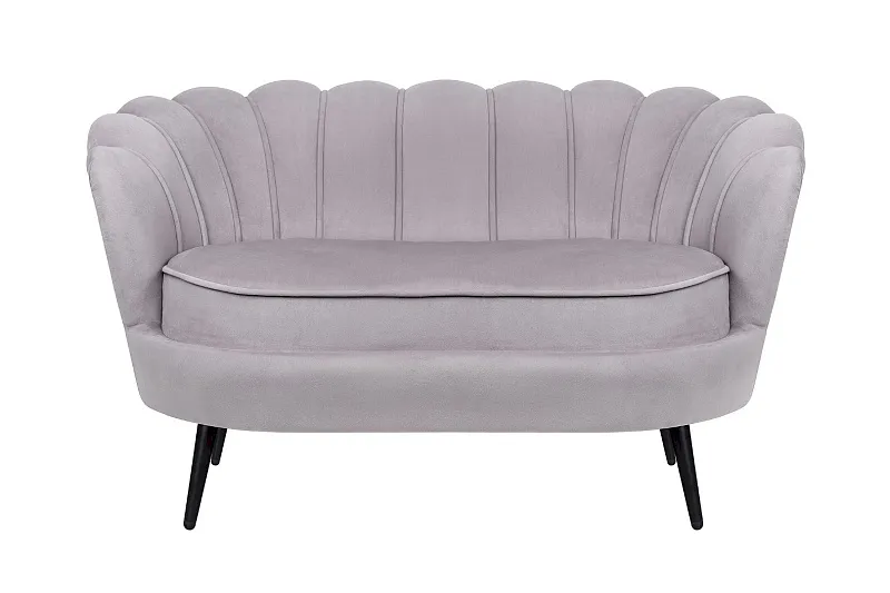 Диван ракушка Pearl Double Grey на черных ножках в Санкт-Петербурге Диван ракушка Pearl Double Grey на черных ножках