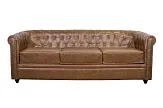 Кожаный диван лофт Karo Brown leather 3S №0 в Санкт-Петербурге