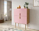 Малый комод с четырьмя дверками на высоких ножках "Лайн (Line)" LN13/GR1/pink №2